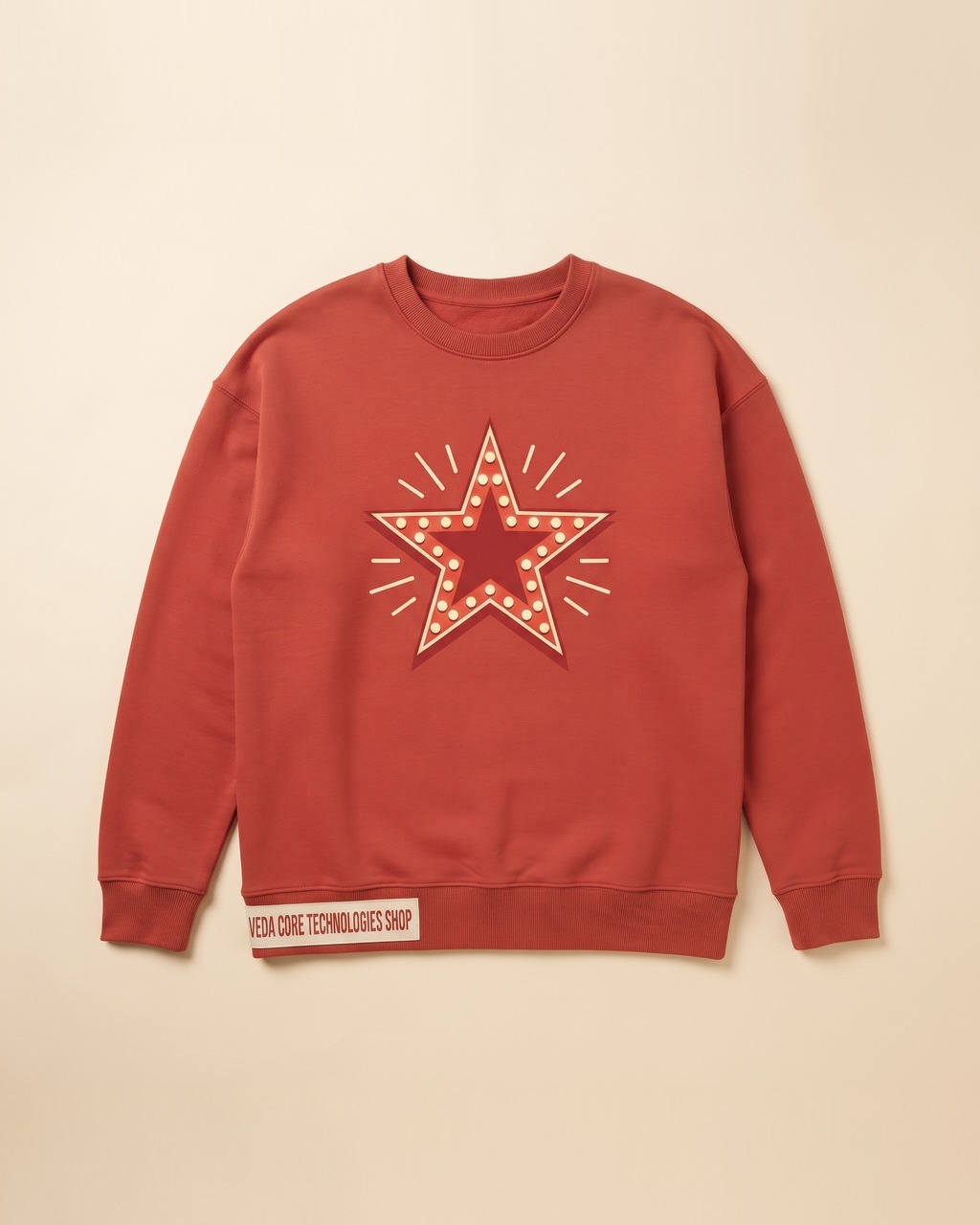 Marquee Star Sweatshirt in Circus Red
