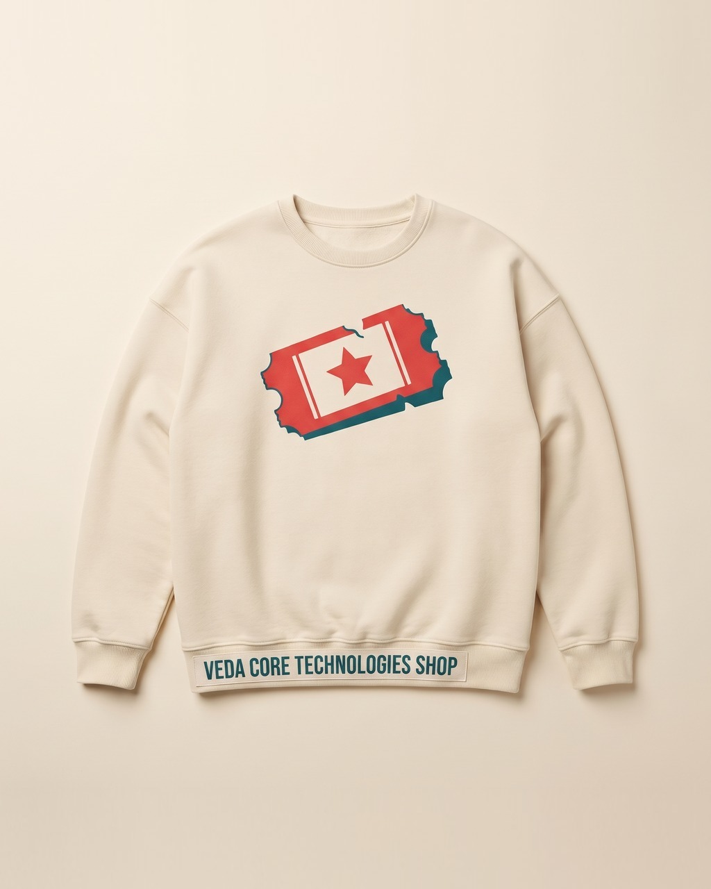 Ticket Stub Sweatshirt in Big Top Cream