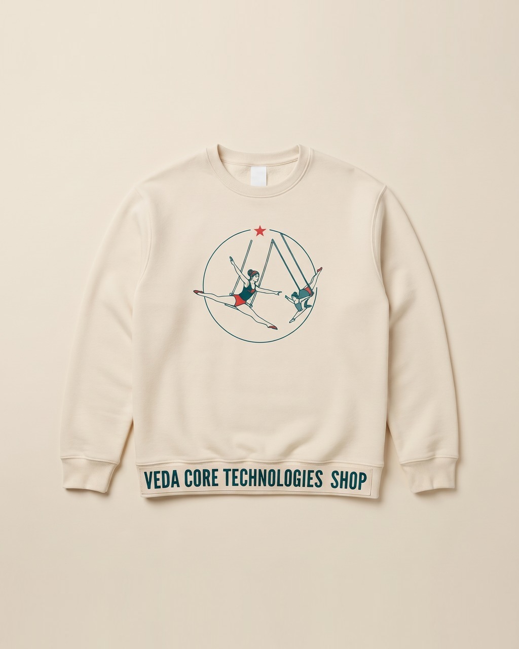 Trapeze Crest Sweatshirt in Big Top Cream